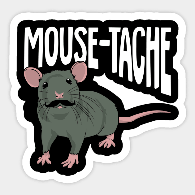 Mouse-tache Fancy Mouse Pet Animal Lover Gift Sticker by Dolde08